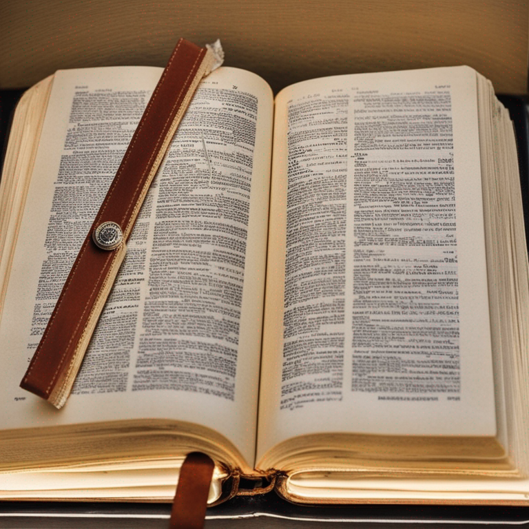 Bible with a bookmark