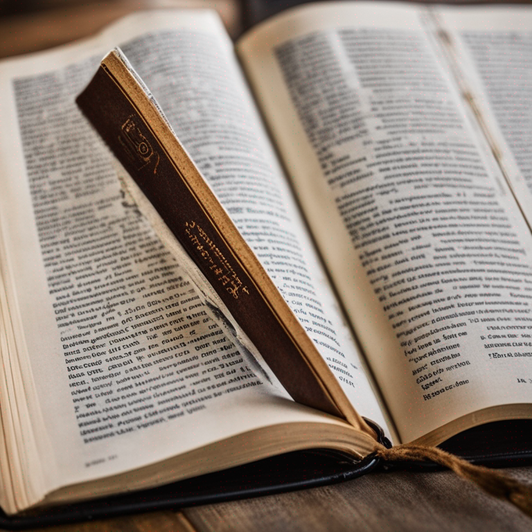 An open Bible with a bookmark